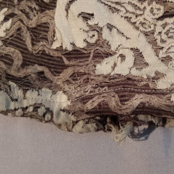 Urban Mangoz Women's LG Dress Natural Green Paisley Retro Bell Sleeve Bohemian - Picture 11 of 11